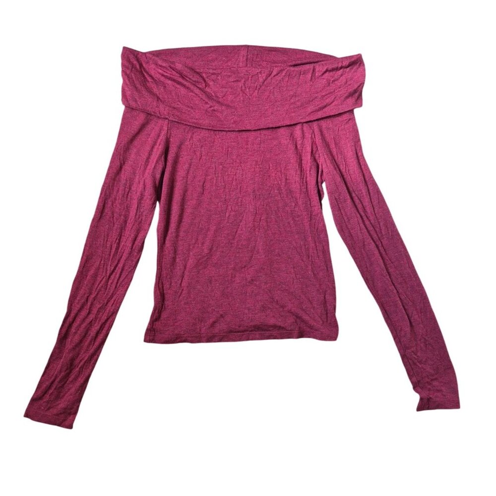 Tresics Luxe Women's Juniors Red Cold Shoulder Size S Long Sleeve Blouse Y2K 90s